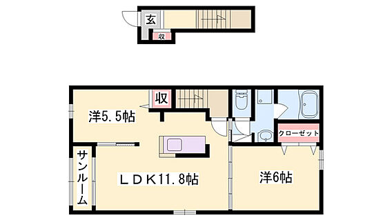 メゾン・シュシュII_間取り_0