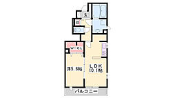 フジサンヒルズ 2LDKの間取図画像