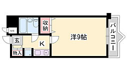 サニーガーデン 1Kの間取図画像