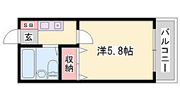 グリーンハイツ南駅前 1Kの間取図画像