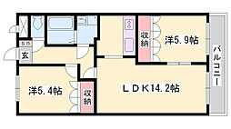プロニティハウス 2LDKの間取図画像
