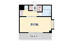 さくらコーポアビックス 1Kの間取図画像
