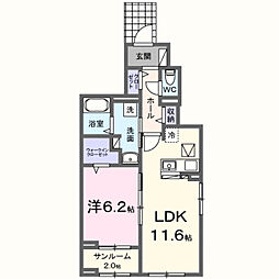 ロジュマン3 1LDKの間取図画像