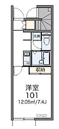 レオネクスト葵 1Kの間取図画像
