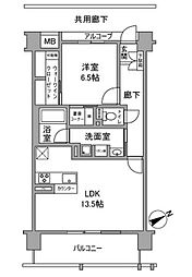 プレサンスネオ姫路 2LDKの間取図画像