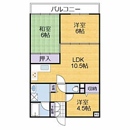 アルコラカーサ姫路土山 3LDKの間取図画像