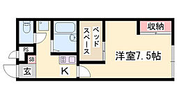 レオパレス若草 1階/-