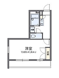 レオパレスゴールドレジデンスフレーズ壱番館 1Kの間取図画像