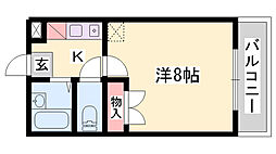 レオパレスドルチェ 1Kの間取図画像