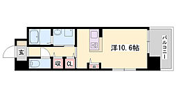 クレール姫路 ワンルームの間取図画像