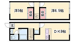 レオパレスはーとぼっくす 2DKの間取図画像