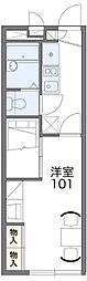 レオパレスファイブスターズ 1Kの間取図画像