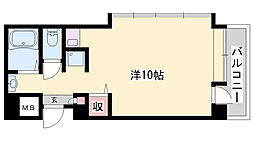 宝殿ヤングパレス ワンルームの間取図画像