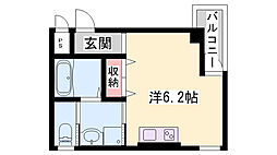 PLANDOR姫路 ワンルームの間取図画像