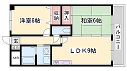プランドール柳井 2LDKの間取図画像