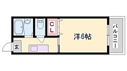 シングルハイツ若宮 1Kの間取図画像