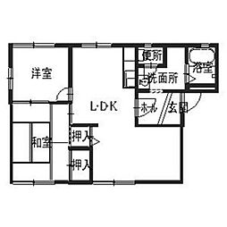 サニーコーポ 2LDKの間取図画像