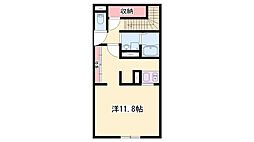 レオネクストチェディ・grove3 1Kの間取図画像