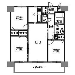 マノワール 3LDKの間取図画像