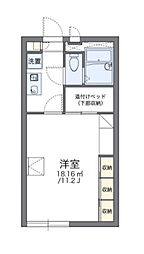 レオパレスM's加古川 1Kの間取図画像