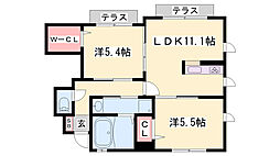 ラ・ルーチェ 2LDKの間取図画像