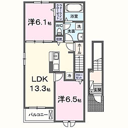 メゾングレーヌ東觜崎駅前B 2階/-