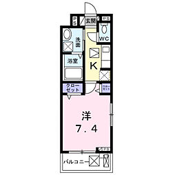 ブリックフェアリーV 1Kの間取図画像