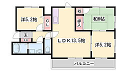 シティーオデオン 3LDKの間取図画像