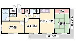 ロイヤル.コーポ姫路 3DKの間取図画像