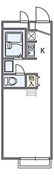 レオパレスグランシャリオ 1Kの間取図画像