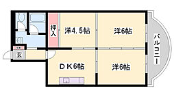 ダイヤモンドコーポ 3DKの間取図画像