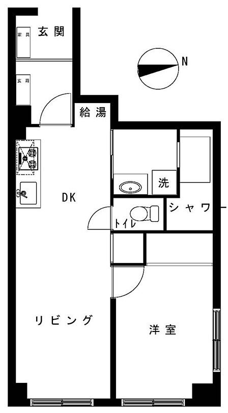 1LDK 間取り
