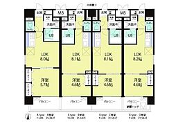 湘南辻堂駅前マンション 1LDKの間取図画像