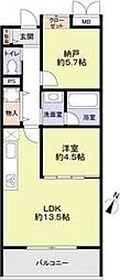 THE TAKASUNA KULTURCE 1SLDKの間取図画像
