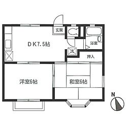 メゾン・ド・スリジェ 2DKの間取図画像