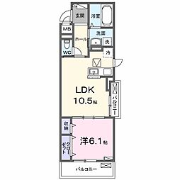 ヴィオラ 1LDKの間取図画像