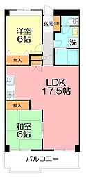 サンプラザ湘南 2LDKの間取図画像