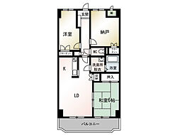ツインベル・カトレア館 2SLDKの間取図画像