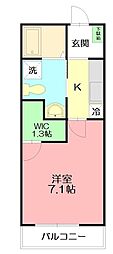 Bluegrande 1Kの間取図画像