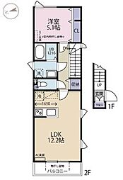 Lepoa Koti 1LDKの間取図画像