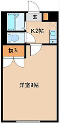 レオパレス小清水 1Kの間取図画像