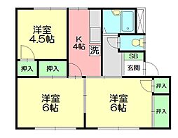 アイシーコーポ 3Kの間取図画像