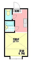 ラヴェンナ ワンルームの間取図画像