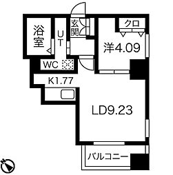 REGALO菊水二条 1LDKの間取図画像