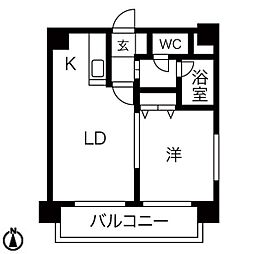 MYプラザ円山公園2 1LDKの間取図画像