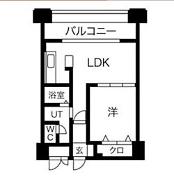 藤井ビル菊水3 1LDKの間取図画像