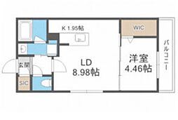 GRACE琴似 1LDKの間取図画像