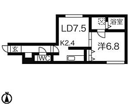 アクシズ171 1LDKの間取図画像