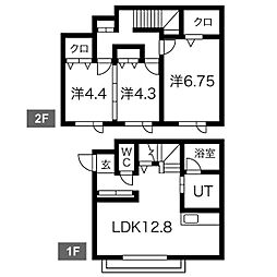 ハーベスト707 3LDKの間取図画像