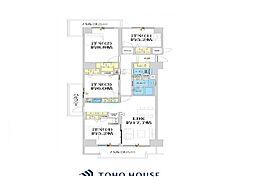 イトーピア西宮北口マンションA棟 4LDKの間取図画像